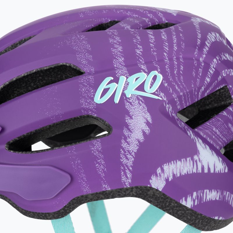 Детска велосипедна каска Giro Fixture II Integrated MIPS matte purple ripple 9