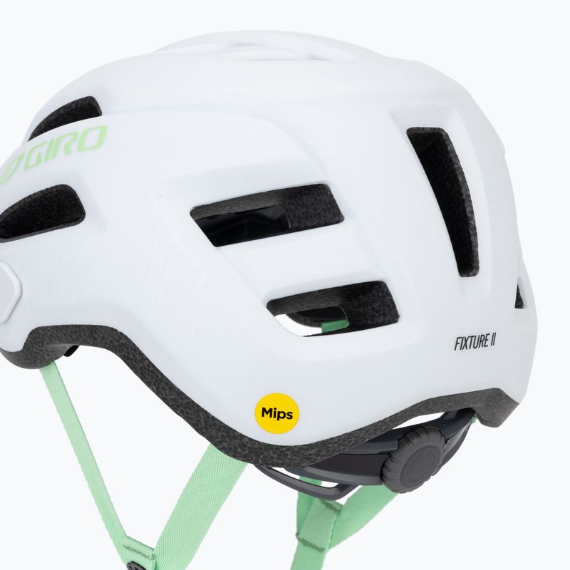 Велосипедна каска Giro Fixture II Integrated MIPS W matte white/green pearl 9