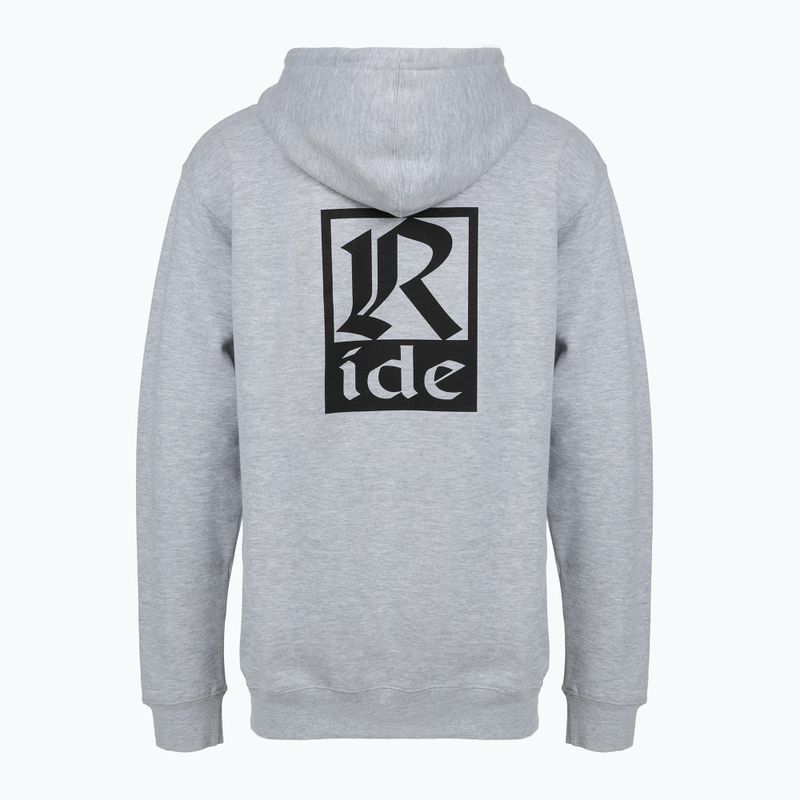Мъжки суитшърт RIDE Old English Hoody heather grey 2