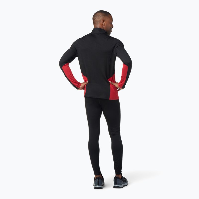 Мъжка термоактивна блуза Smartwool Merino Sport 1/4 Zip black/rythmic red 6