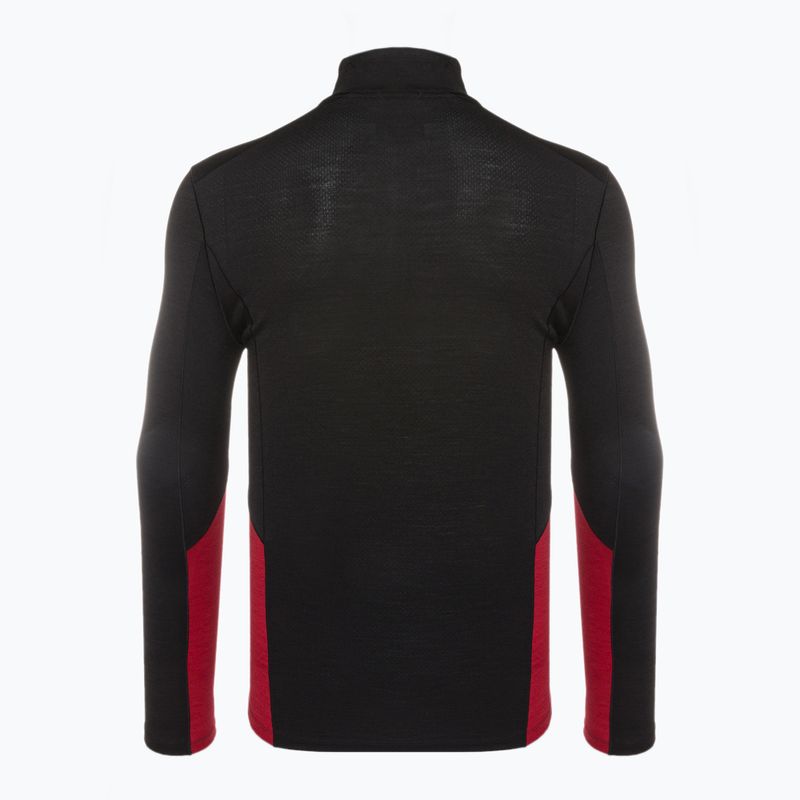 Мъжка термоактивна блуза Smartwool Merino Sport 1/4 Zip black/rythmic red 2
