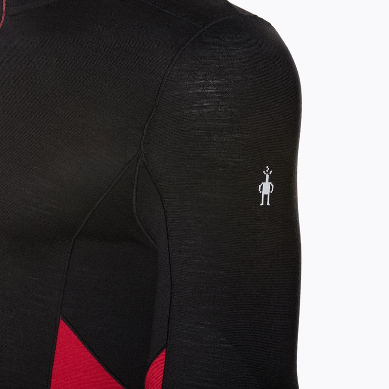 Мъжка термоактивна блуза Smartwool Merino Sport 1/4 Zip black/rythmic red 3