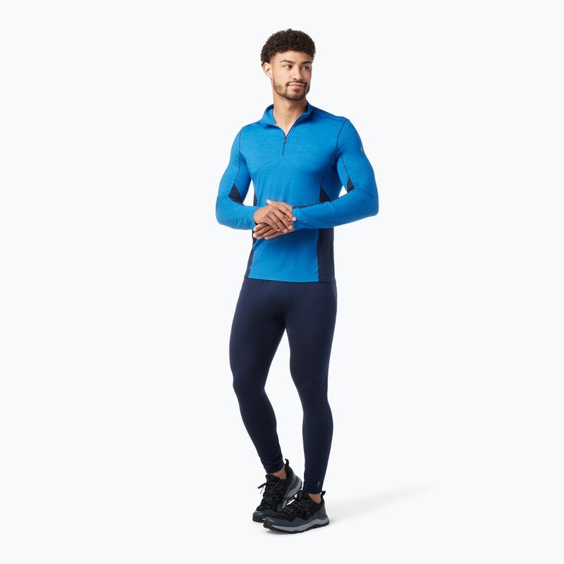 Мъжка термо тениска Smartwool Merino Sport LS 1/4 Zip blue 11538 5