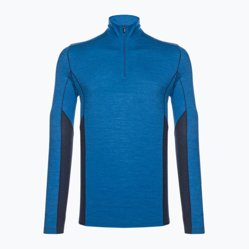 Мъжка термо тениска Smartwool Merino Sport LS 1/4 Zip blue 11538