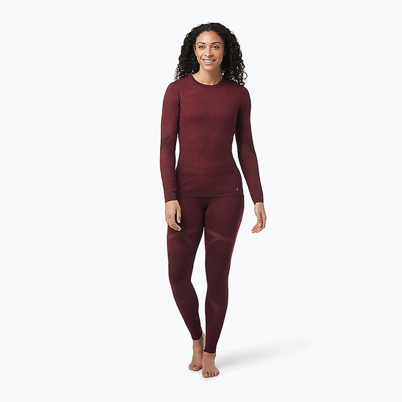 Дамска термоактивна блуза Smartwool Intraknit Merino 200 Crew black cherry 5