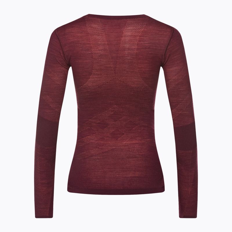 Дамска термоактивна блуза Smartwool Intraknit Merino 200 Crew black cherry 2
