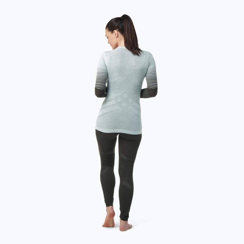 Дамска термоактивна блуза Smartwool Intraknit Thermal Merino Base Layer Pattern Crew aqua 3