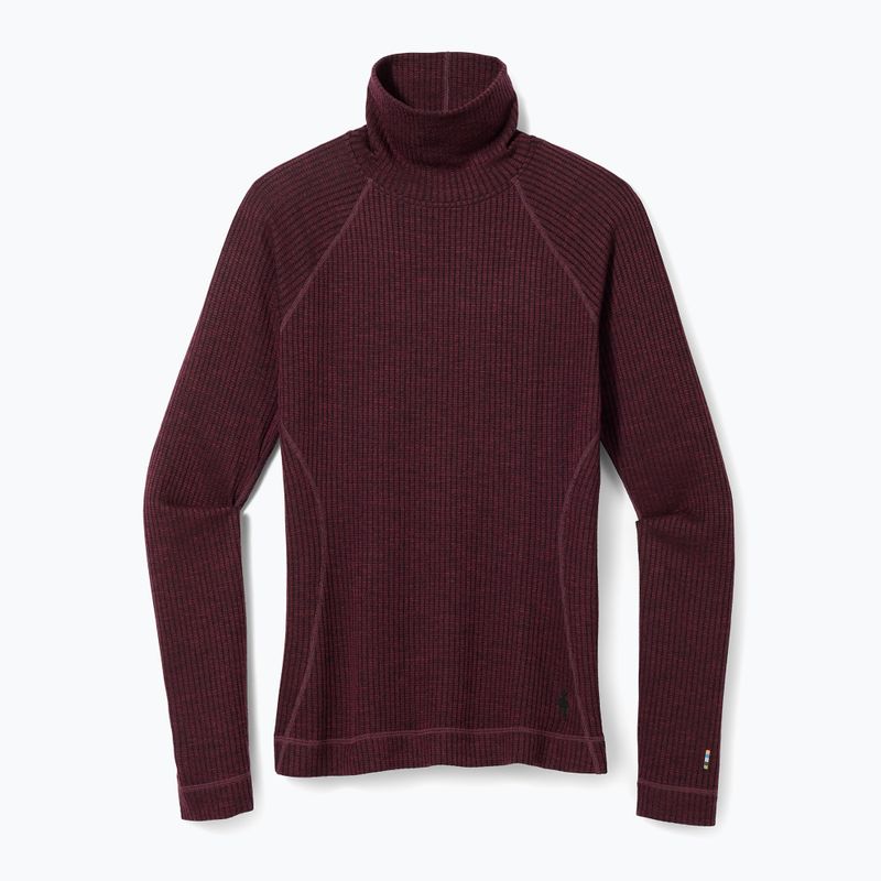 Дамска термоактивна блуза Smartwool Thermal Merino Rib Turtleneck black cherry heather 4