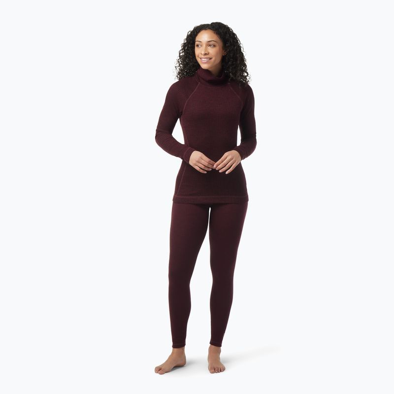 Дамска термоактивна блуза Smartwool Thermal Merino Rib Turtleneck black cherry heather 5
