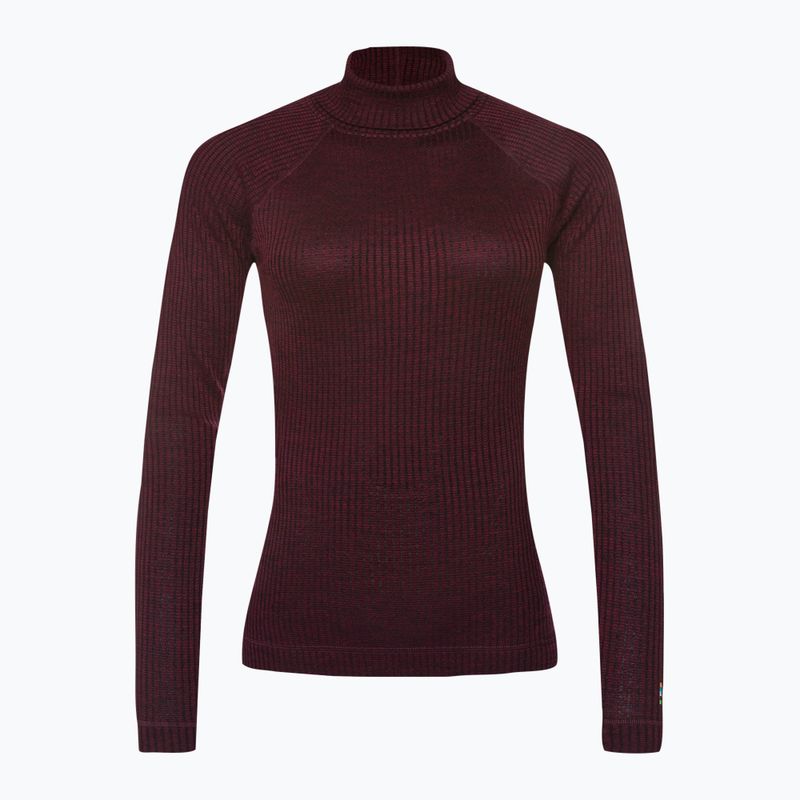 Дамска тениска Smartwool Thermal Merino Rib Turtleneck лилава 16690