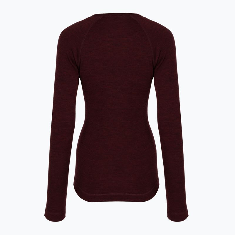 Дамска термо блуза с дълъг ръкав Smartwool Classic Thermal Merino Base Layer Crew Boxed black cherry heather 2