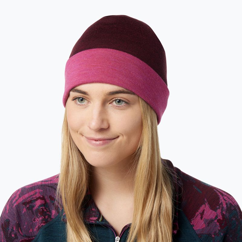 Зимна шапка с маншети Smartwool Thermal Merino Reversible Cuffed pink 0SW956-J61 5