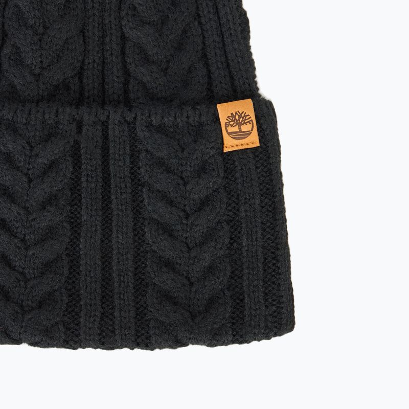 Дамска зимна шапка Timberland Cable Beanie black 3