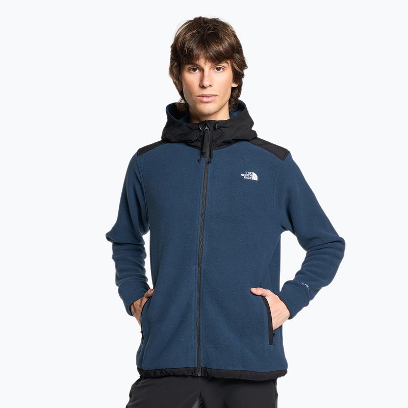 Мъжки поларен суитшърт The North Face Alpine Polartec 200 FZ с качулка тъмносин NF0A7UJ7MPF1