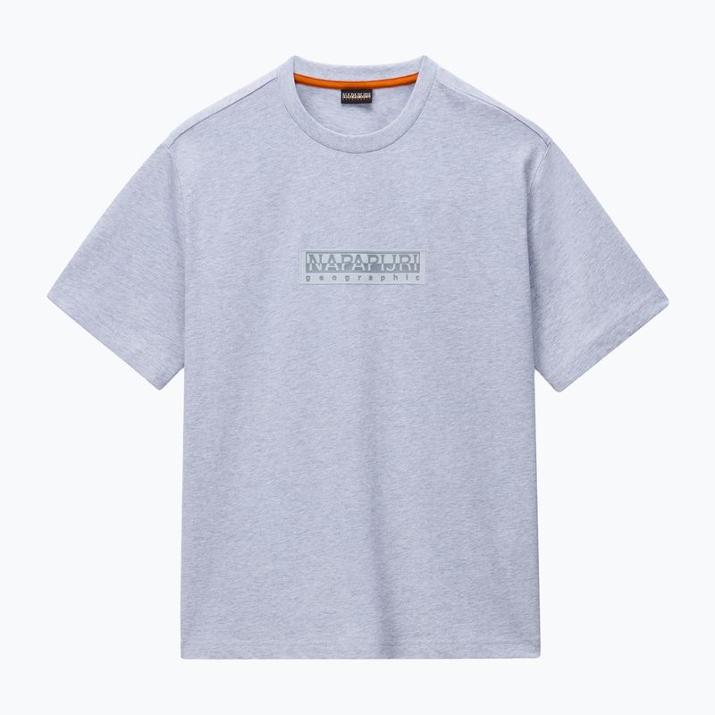Мъжка тениска Napapijri S-Box Logo light grey melange 4