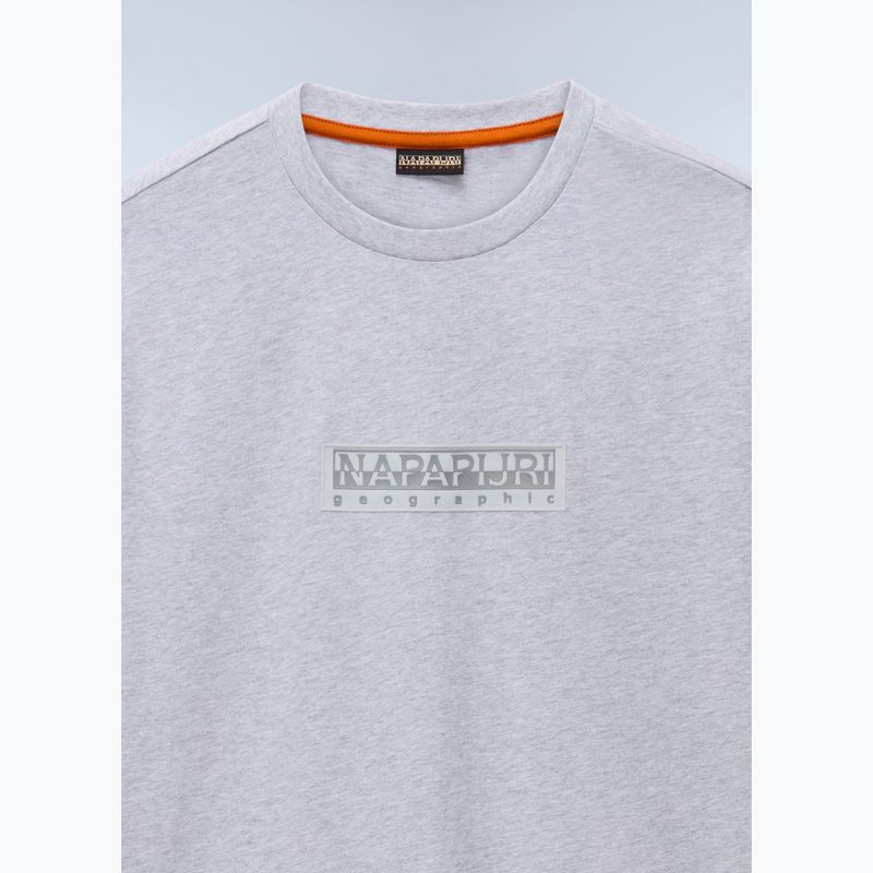 Мъжка тениска Napapijri S-Box Logo light grey melange 6