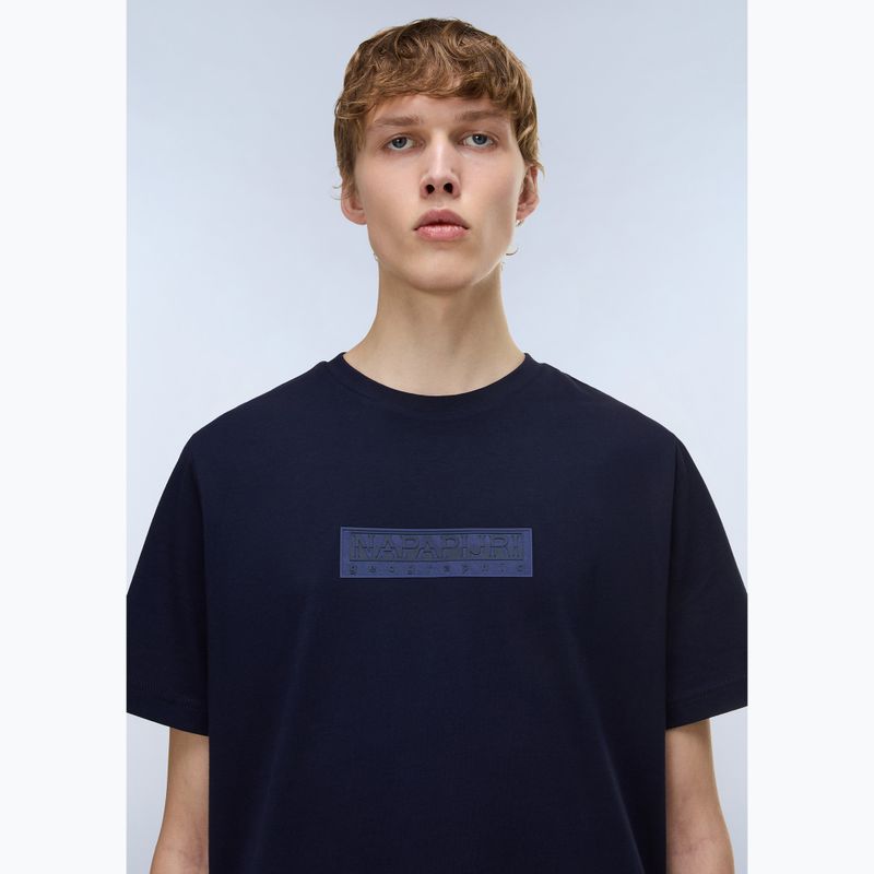 Мъжка тениска Napapijri S-Box Logo blu marine 3