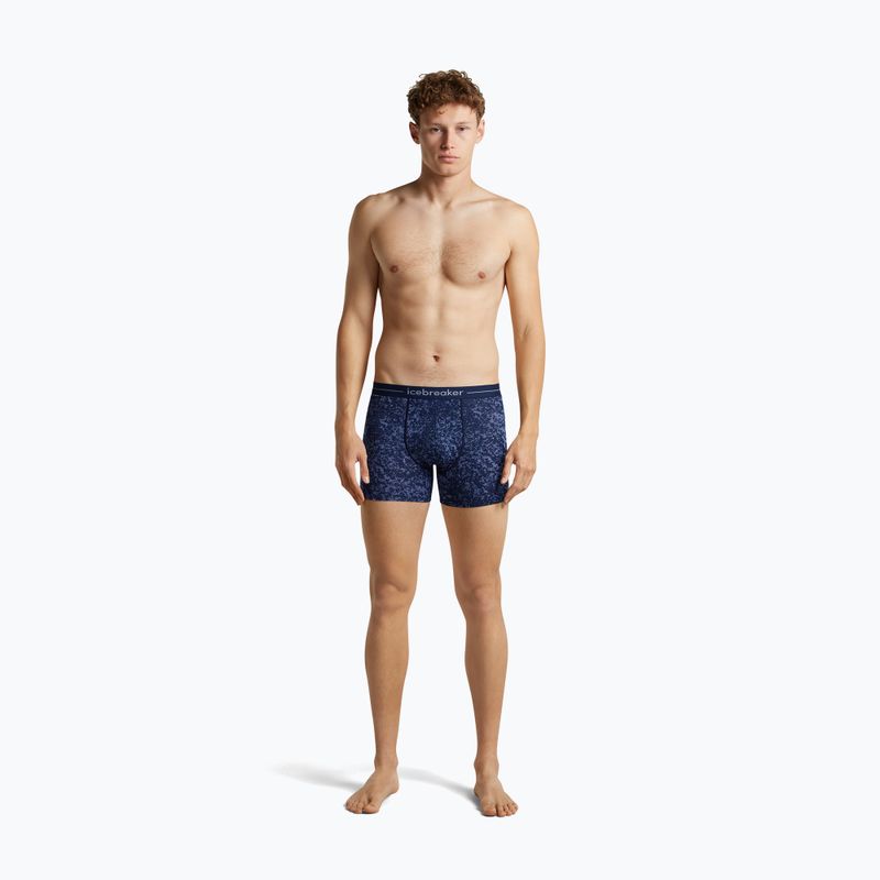 Мъжки термобоксерки Icebreaker Merino 150 Anatomica Moss Bloom midnight navy/aop 3