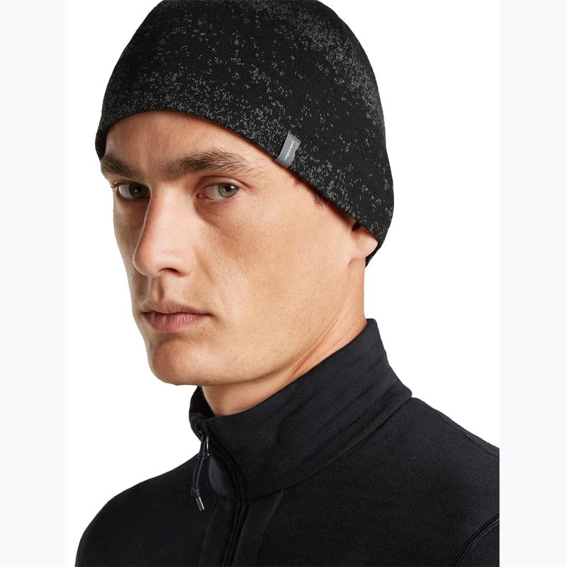 Шапка icebreaker Merino 260 Oasis Vertex Reversible Beanie Chillwave black/obsidian 6