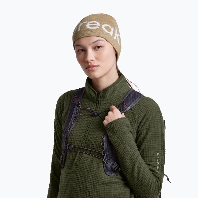 Зимна шапка icebreaker Merino Icebreaker Beanie cumin/ecru heather 6