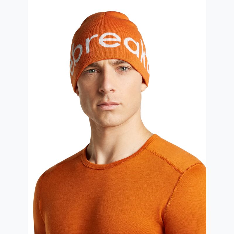 Зимна шапка icebreaker Merino Icebreaker Beanie spice/ecru heather 3