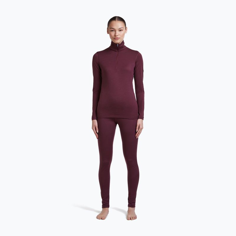 Дамски термоактивни панталони Icebreaker Merino 200 Oasis High Rise Leggins dark berry 2