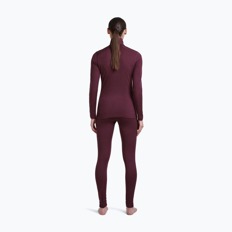 Дамски термоактивни панталони Icebreaker Merino 200 Oasis High Rise Leggins dark berry 4