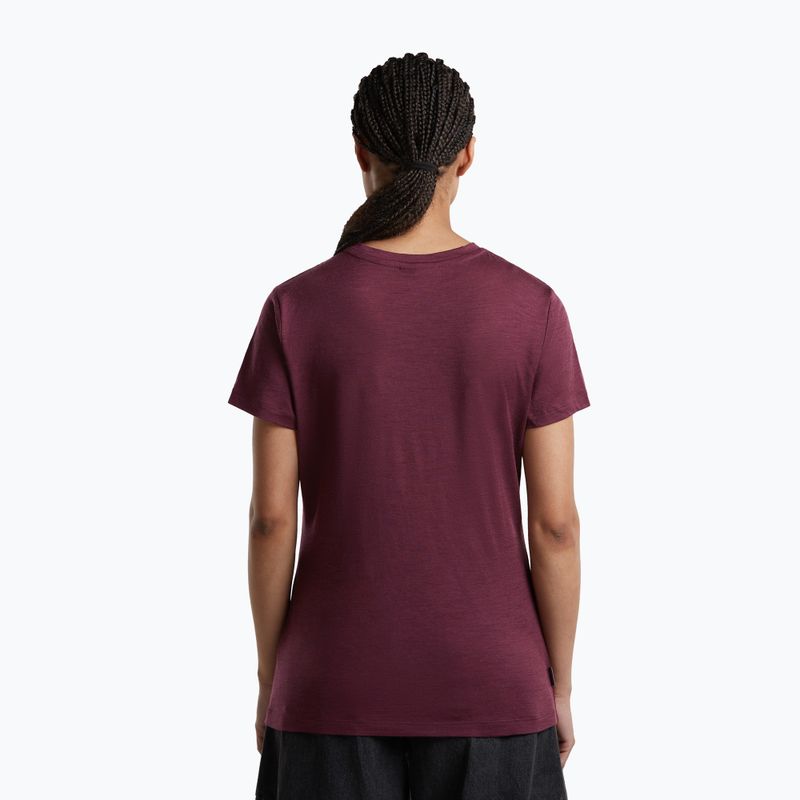 Дамска тениска за трекинг icebreaker Merino 150 Tech Lite III dark berry 3