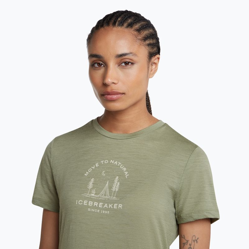 Дамска термоактивна тениска Icebreaker Merino 150 Tech Lite Peaceful Pass Lichen 6