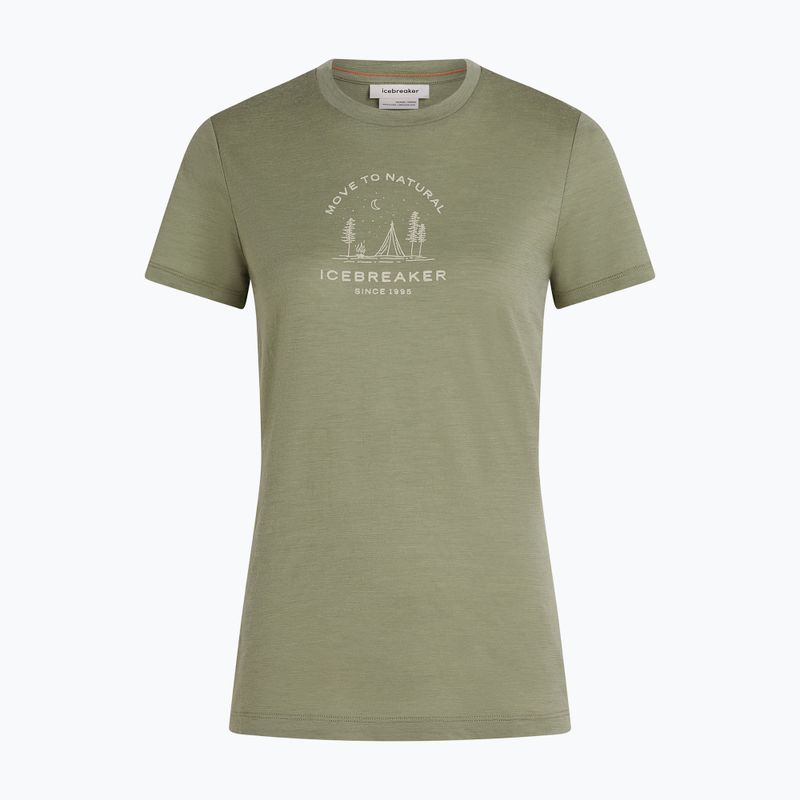 Дамска термоактивна тениска Icebreaker Merino 150 Tech Lite Peaceful Pass Lichen 7