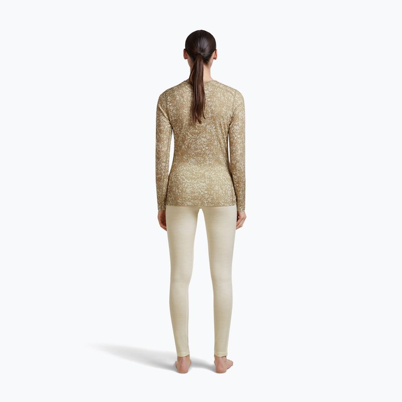 Дамска блуза с дълъг ръкав icebreaker Merino 200 Oasis Crewe Moss Bloom cumin/undyed/aop 5