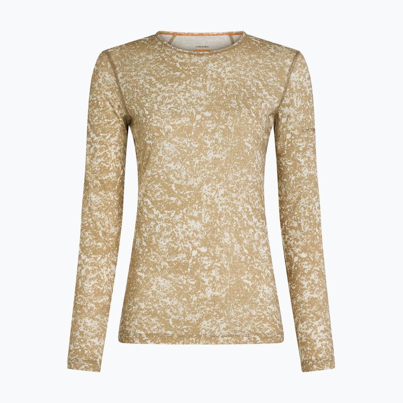 Дамска блуза с дълъг ръкав icebreaker Merino 200 Oasis Crewe Moss Bloom cumin/undyed/aop 7