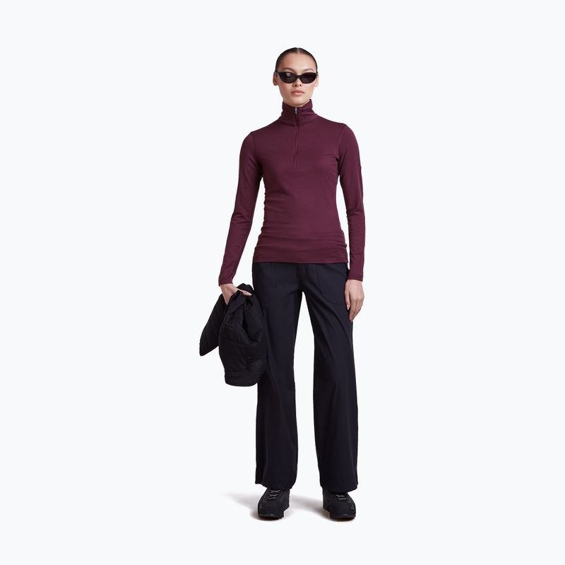 Дамски термоактивен суитшърт Icebreaker 200 Oasis LS Half Zip dark berry 2