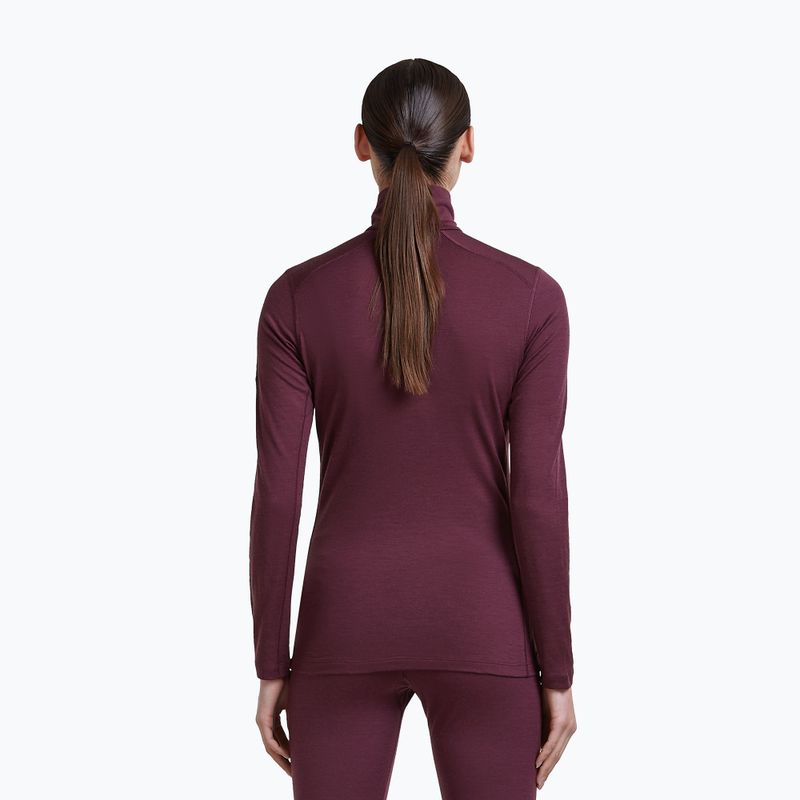 Дамски термоактивен суитшърт Icebreaker 200 Oasis LS Half Zip dark berry 3