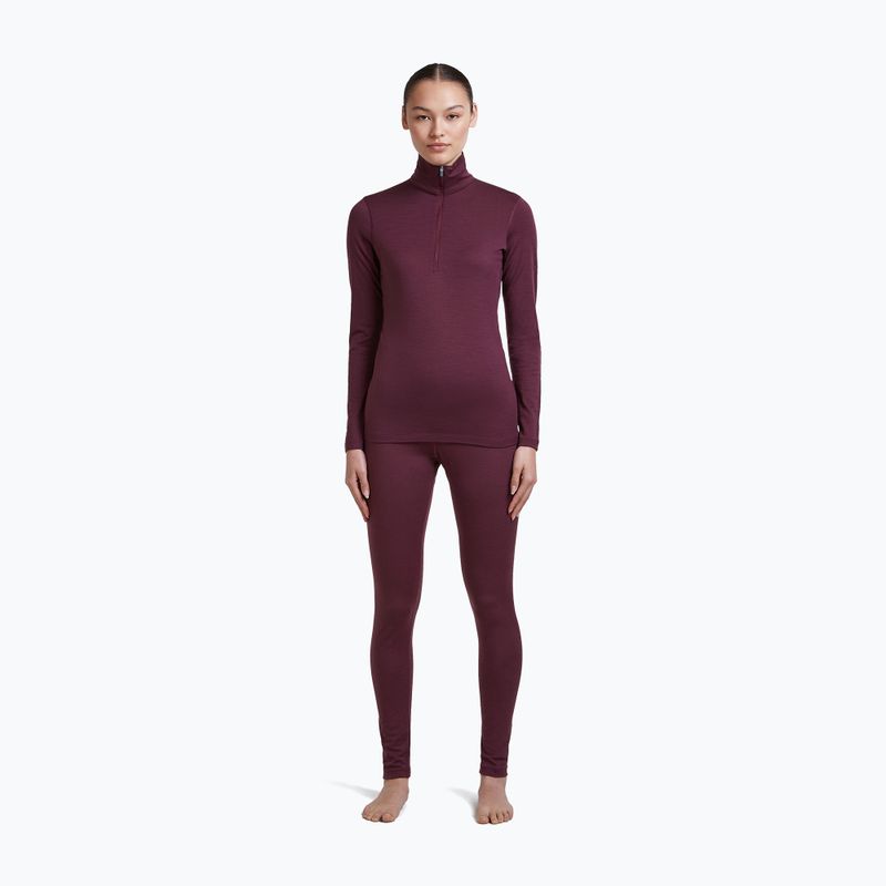 Дамски термоактивен суитшърт Icebreaker 200 Oasis LS Half Zip dark berry 4