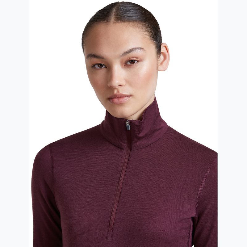 Дамски термоактивен суитшърт Icebreaker 200 Oasis LS Half Zip dark berry 6