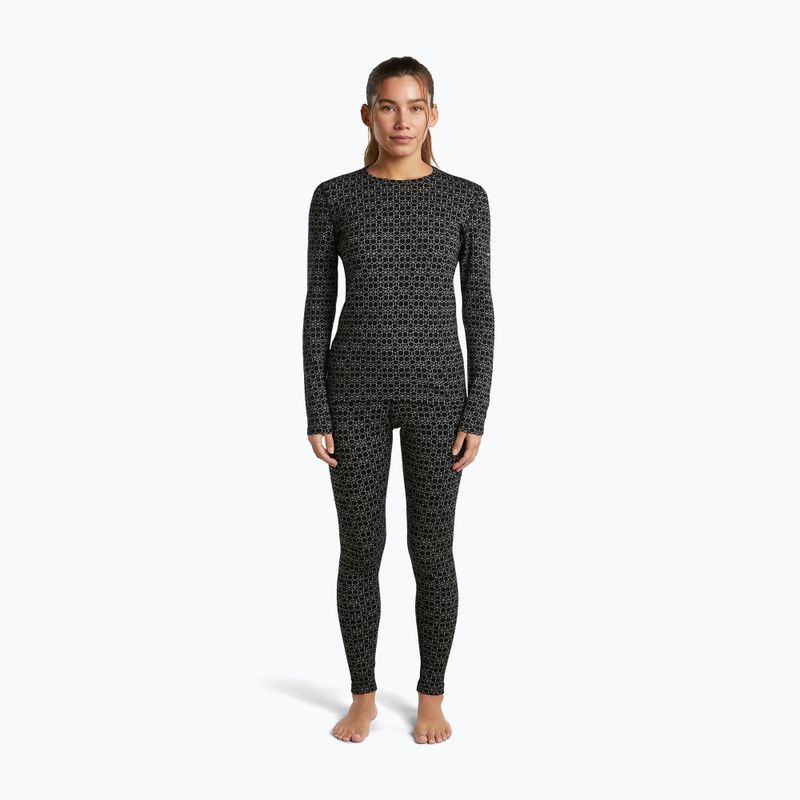 Дамски термоактивен суитшърт Icebreaker Merino 260 Tech Vertex Crewe Black/Snow 2