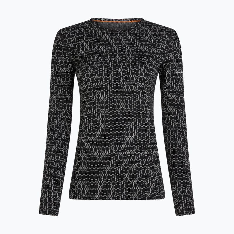 Дамски термоактивен суитшърт Icebreaker Merino 260 Tech Vertex Crewe Black/Snow 5