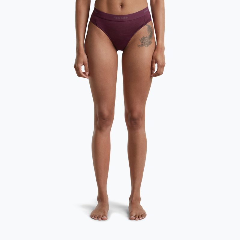 Дамски термо бикини Icebreaker Merino 125 Cool-Lite Sprite Hipster dark berry 2