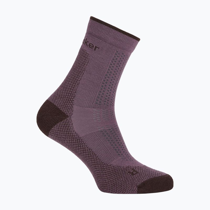 Дамски чорапи Icebreaker Merino Hike+ Ultralight Quarter grey plum/bittersweet 2