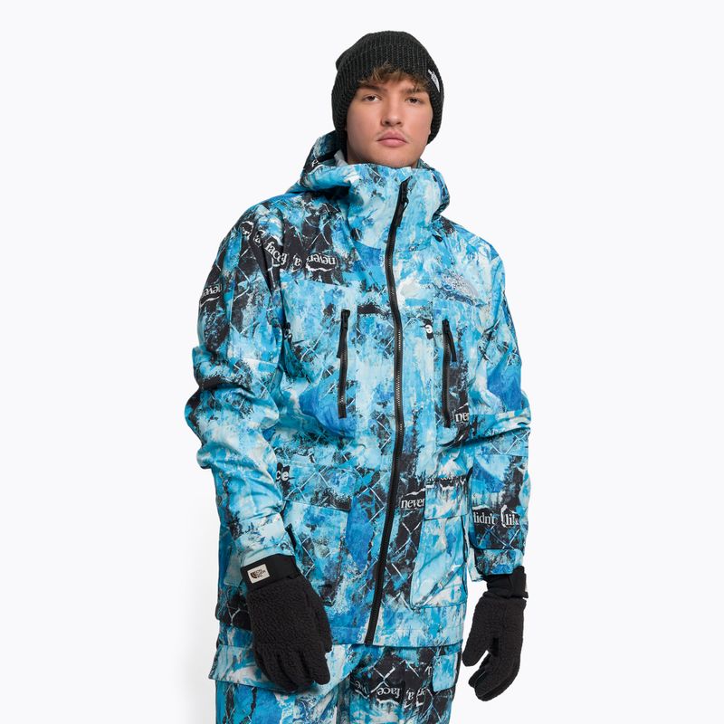 Мъжко яке за сноуборд The North Face Printed Dragline norse blue