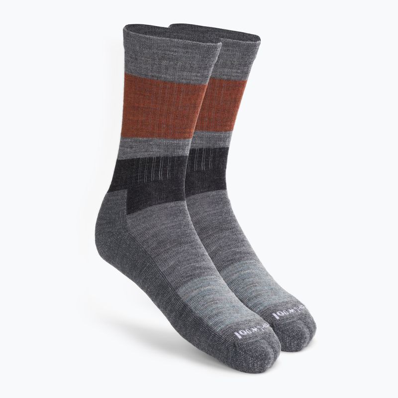 Smartwool Everyday Blocked Stripe Crew сиви чорапи за трекинг SW001940052