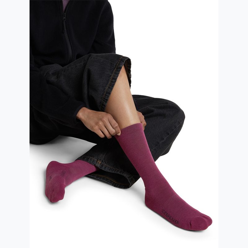 Дамски чорапи Icebreaker Merino Lifestyle Light Crew dark berry 4