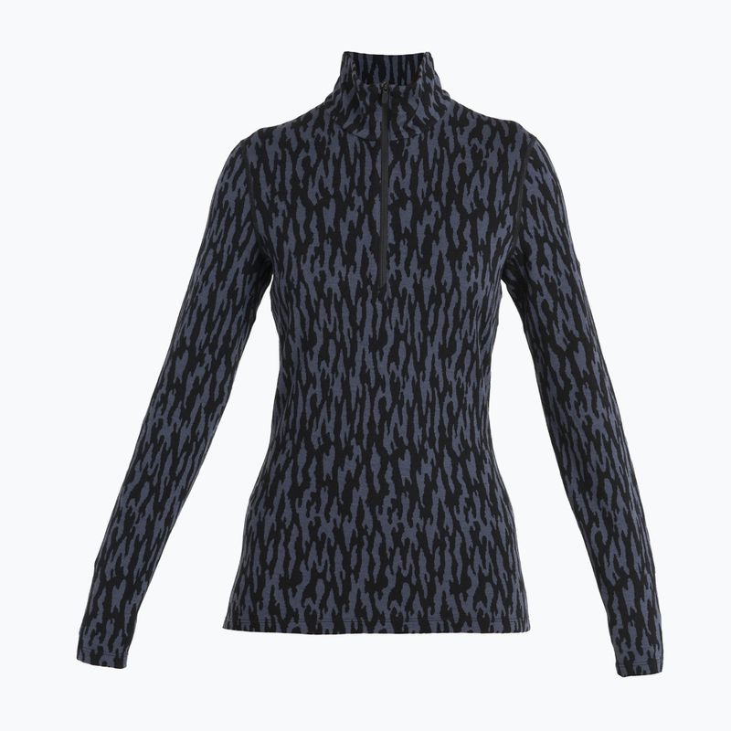 Дамски термо потник Icebreaker Merino 260 Vertex Half Zip Glacial Camo graphite/black/j