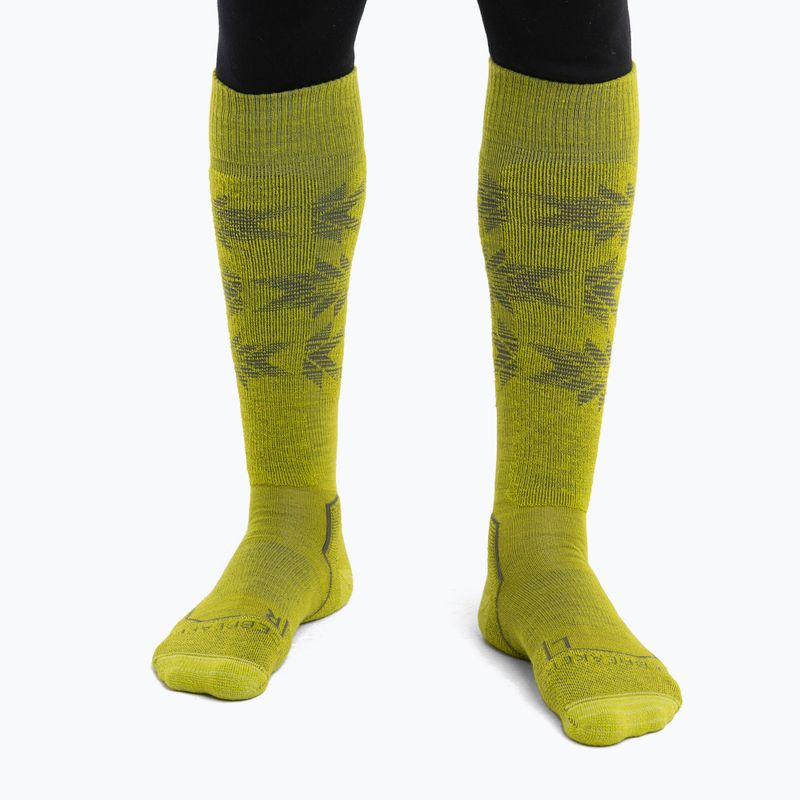 Мъжки чорапи Icebreaker Ski+ Light OTC Ski Heritage bio lime/loden 2