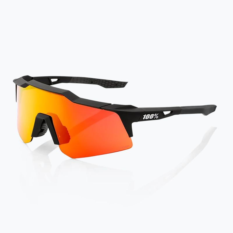 Слънчеви очила 100% Speedcraft XS soft tact black/hiper red multilayer mirror