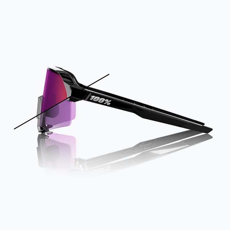 Слънчеви очила 100% S3 LE gloss black/purple flash mirror photochromic 2
