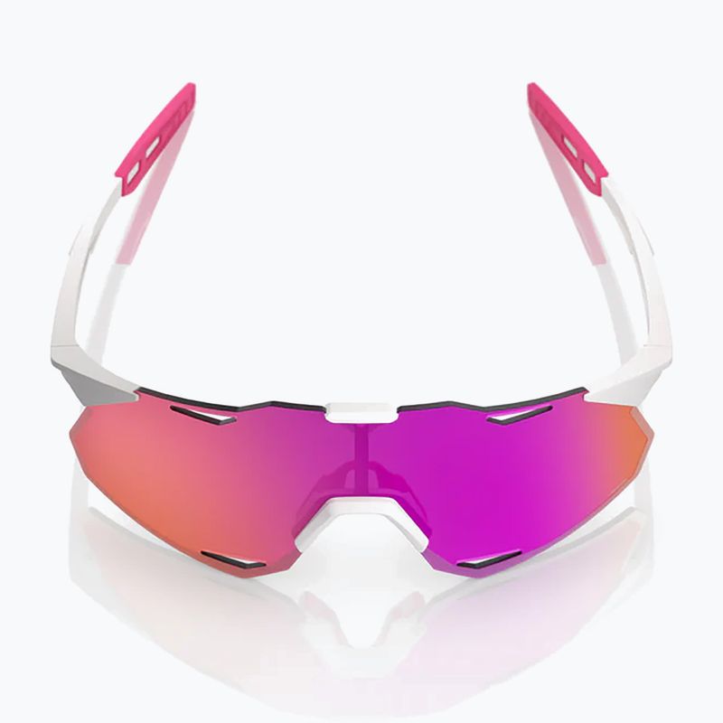 Слънчеви очила 100% Hypercraft XS matte white/pink/hiper vital pink mirror 3