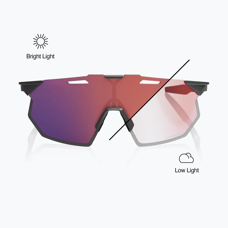 Слънчеви очила 100% Hypercraft SQ gloss light grey/rose gold mirror photochromic 4