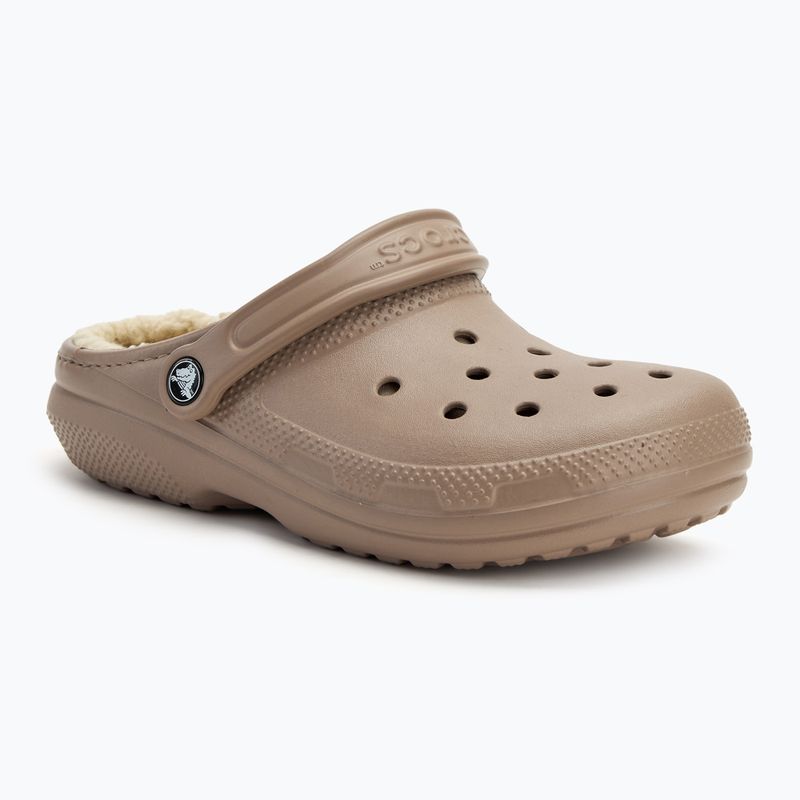 Джапанки Crocs Classic Lined Clog mushroom/bone